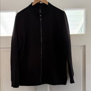 Men's Black Full-Zip Sweater